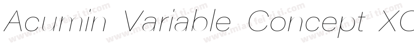 Acumin Variable Concept XCn Th字体转换